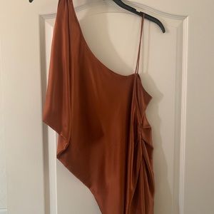 Very cute A-symmetrical silk blouse